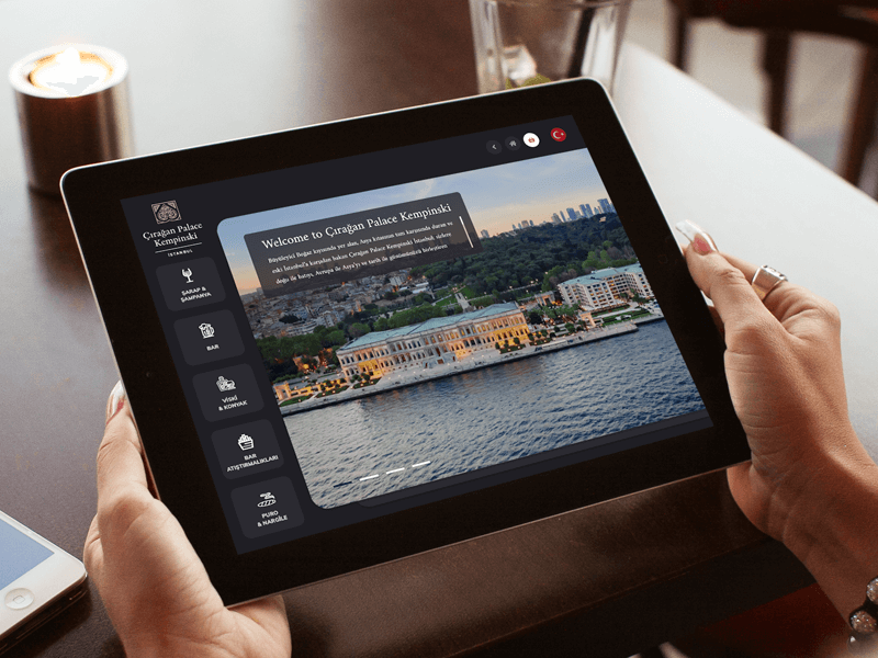 ÇIRAĞAN PALACE KEMPINSKI TABLET MENÜ UYGULAMASI
