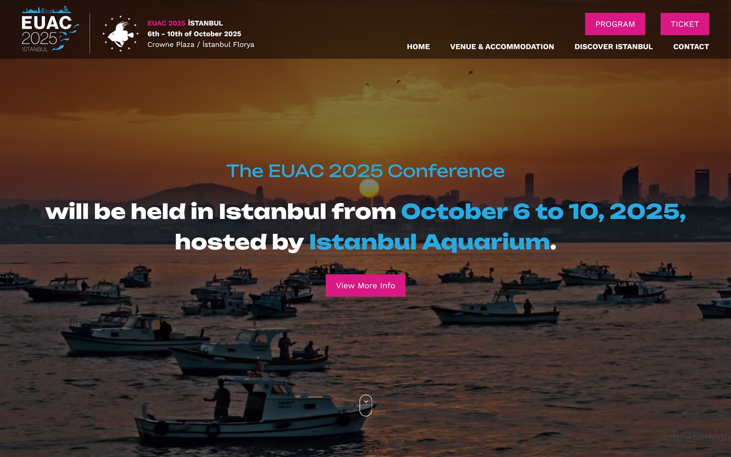 EUAC 2025 Konferansı 6-10 Ekim 2025 tarihleri arasında  İstanbul Akvaryum'un ev sahipliğinde düzenlenecektir