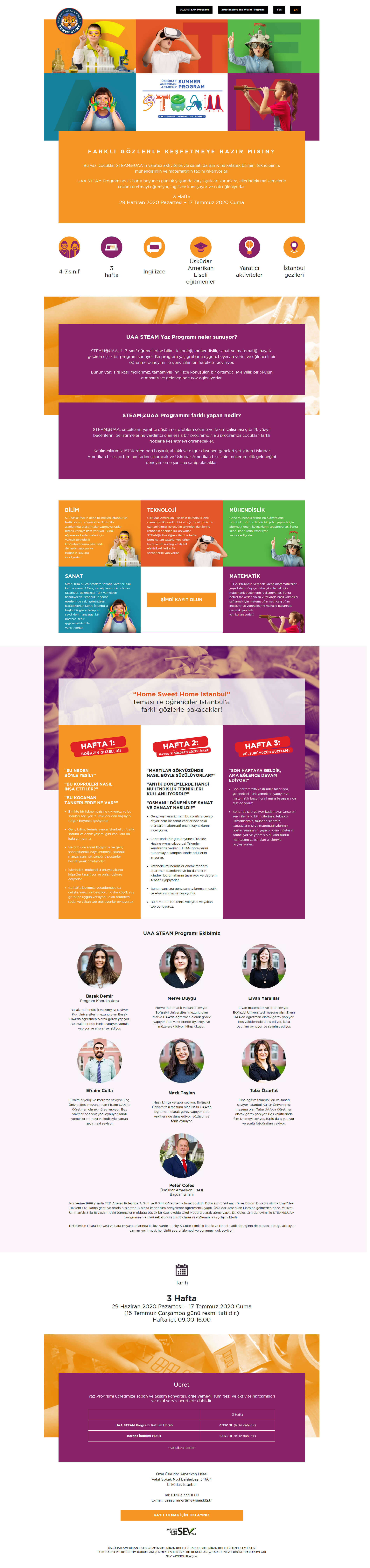 UAA SUMMER TIME MİKRO SİTE ÇALIŞMALAR Web Tasarım, Web Sitesi